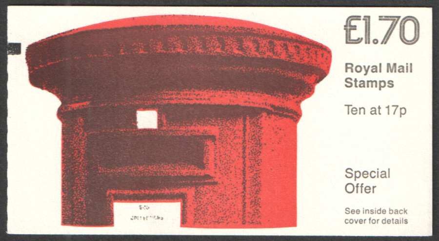 (image for) FT5A / DB8(29) + BMB £1.70 Pillar Box Left Margin Folded Booklet
